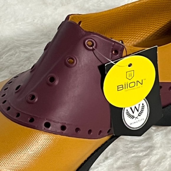 BIION Crimson Red, Black & Leather Oxford Golf Shoes Men SZ 8 - Picture 2 of 13